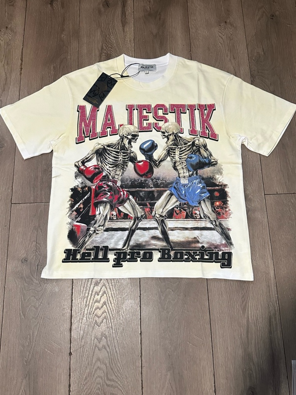 Majestik Cream 'Hell Pro Boxing' Graphic Tee